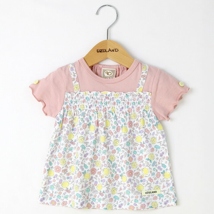 楽天市場】【25%OFF】 ガールズ Tシャツ 半袖 女の子 ガーリー 重ね着 