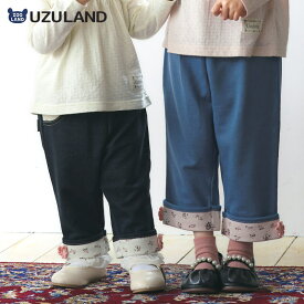 【19%OFF】 ガールズ 7分丈パンツ キッズ ニットデニム 7分丈 半ズボン ハーフパンツ 子供服 女の子 キッズ ベビー パンツ ストレッチパンツ ポケット付き 伸縮 ロールアップ 小花柄 ピンク 80 90 95 100 110 120 130【UZULAND ウズランド】入園 入学 保育園 春 秋