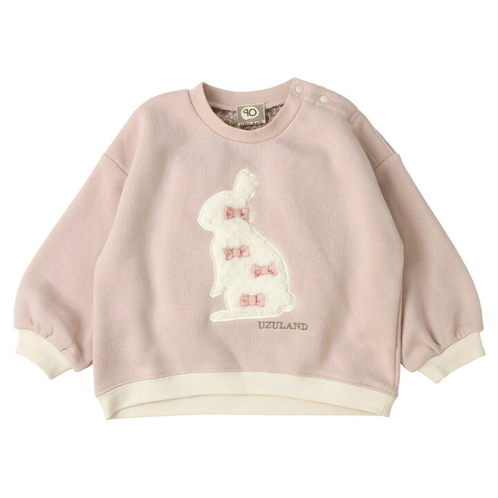 楽天市場】【~26%OFF】 ガールズ トレーナー うさぎ 耳付き 裏起毛 