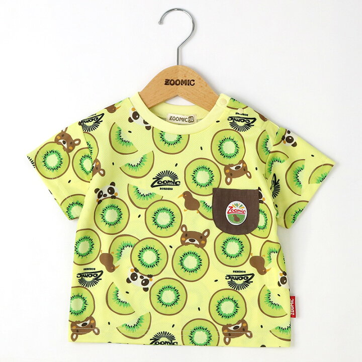 楽天市場】キッズ Tシャツ プリントT フルーツ 総柄 胸ポケット 半袖 