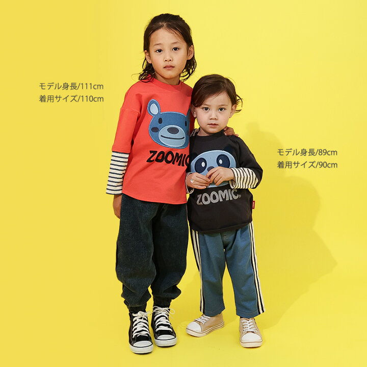 楽天市場】【~22%OFF】 キッズ ロンT 長袖 Tシャツ デニム切替 