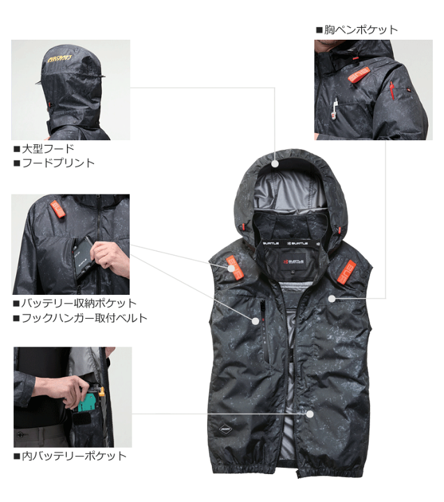 楽天市場】BURTLE バートル AC2094HB ACベスト＜服のみ＞ ハイバック