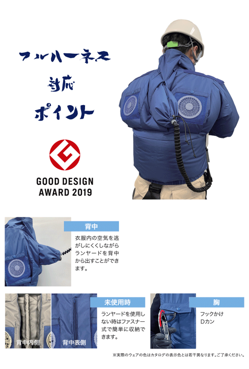 楽天市場】鉄筋屋さんの空調服 EK2472 剛肩フードフルハーネス4ファン