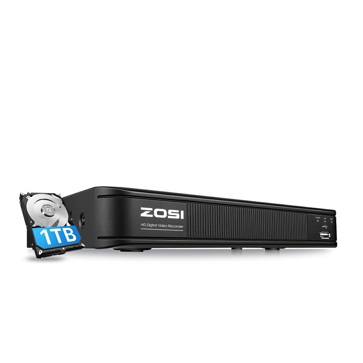 楽天市場】ZOSI 1080p 8ch防犯レコーダー hdd1tb ai搭載 ハイブリット 