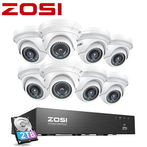 ZOSI poe�h�ƃJ�����Z�b�g �h�ƃJ���� ���O �L�� �h�ƃJ���� poe���d �h�[���^ 8��Z�b�g �Ď��J���� 500����f hdd2tb���� ���[�V�������m ��ԈÎ��B�e ���̌��m ���u�Ď� �l�b�g���Ȃ� �d���s