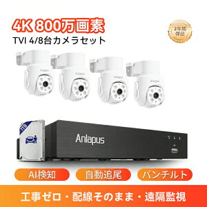 �y�撅�N�[�|������z�y�p���`���g&800����f�zAnlapus �h�ƃJ���� ���O �Z�b�g 4��/8��I���� �����ǐ� AI�l���E�ԗ����m 1TB HDD���� �L�� �����P�[�u�� TVI���� ��ԐԊO���B�e IP66�h�� �A���^��