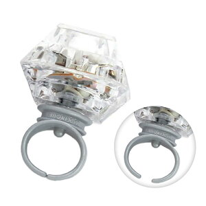 光るおもちゃ LED 夏祭り 出店グッズ 景品 発光 指輪 24個入り ダイヤモンド型 指リング お買い得 縁日 学園祭 子供会 雑貨 フェス 納涼祭 誕生日 パーティー バザー