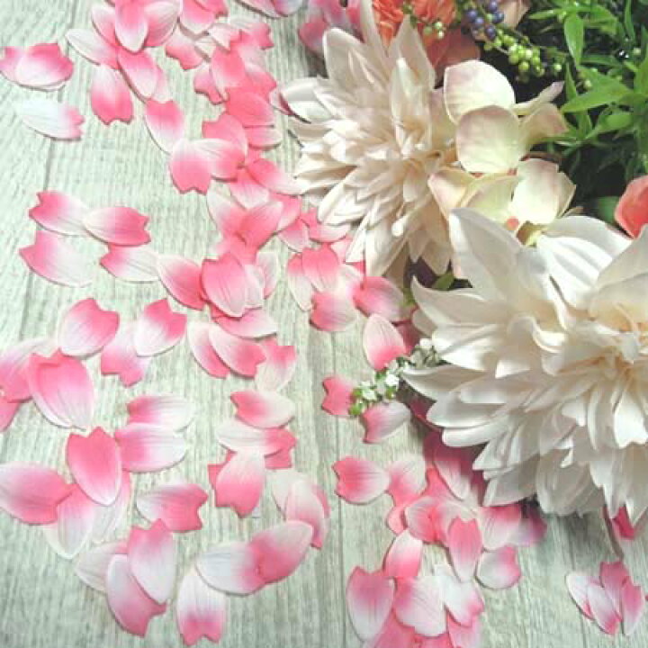 楽天市場 桜ペタル 春造花 花びら 桜の花びら 約470 480枚 約10ｇ 1枚1枚が染め分けされた花びら 10 造花の店ａｚｕｍａ