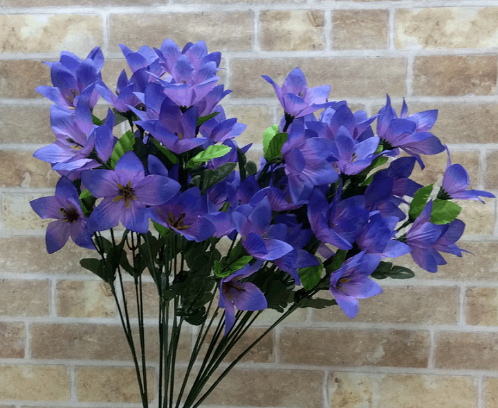 楽天市場】ききょう(ブルー) 【造花】全長56cm 6輪付キキョウ 3740