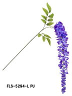 *[最短出荷・おすすめ] 藤の花 大花房60cm ×1【造花】全長約110cm 大房藤スプレイ L (パープル)全長約11…
