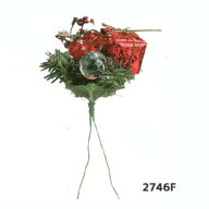 ミニギフトボックスピック 6本/セット2746F全長：約15cm　全体径約5cm リーフ約3.5cm*