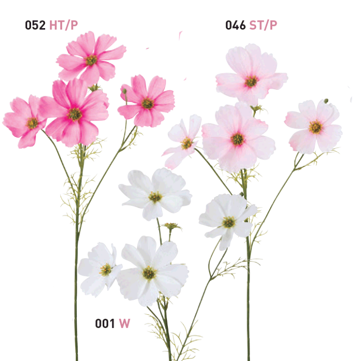 楽天市場】[即日出荷]秋桜・コスモス【秋の造花】全長52cm 4輪付