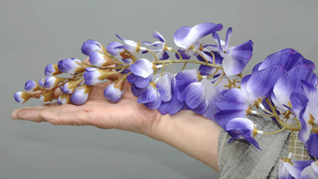 楽天市場 藤の花 造花 お勧め 全長約105cm 藤の花大房スプレー 大きな房長さ約58cm 花の房径約10cm F3281 造花の店ａｚｕｍａ