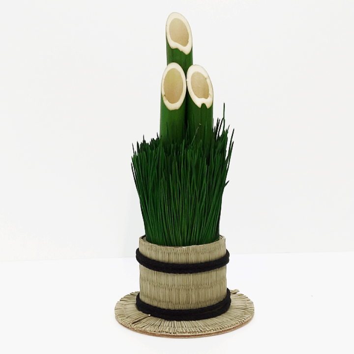 楽天市場】正月飾り【門松ベース・L】1個売 径12cm 全長：25cm 竹径