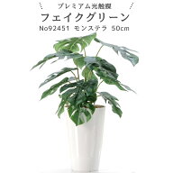フェイクグリーン モンステラ 50cm 光触媒 観葉植物 造花 リアル 室内 リビング 玄関 インテリア おしゃ…