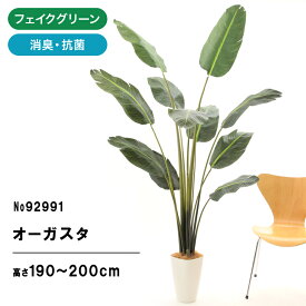 フェイクグリーン 観葉植物 フェイク 人工観葉植物 大型 光触媒 造花 インテリア リアル おしゃれ 鉢 ストレリチア オーガスタ 観葉樹 190cm 200cm シンプル オフィス 室内 リビング 空気清浄 消臭 抗菌 スマートポット ヤシの繊維 組立式 【日付指定・ギフト不可】92991