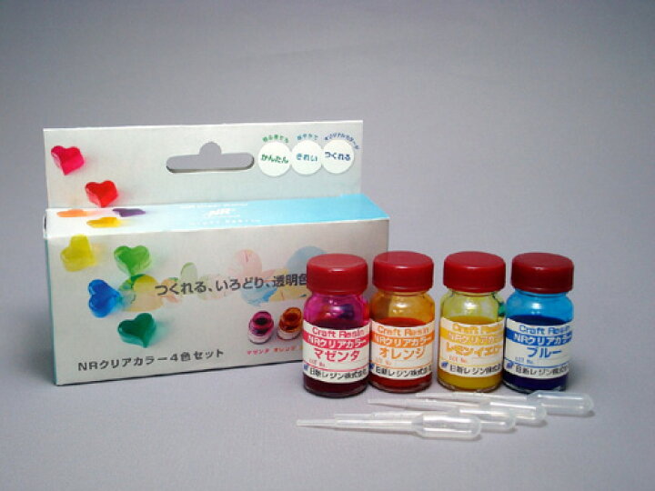楽天市場】Craft Resin NRクリアカラー 4色セット [樹脂用顔料] : 造形 