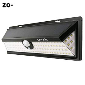 【Lamake】 高輝度 118LED 人感センサーライト 屋外 ソーラー充電 省エネ 三つ照明モード 夜間自動点灯 高輝度LED 防犯防災用 270°広角照明 IP65防水 屋内外照明 軒先 駐車場 庭先 玄関周りなど対応 日本語説明書付