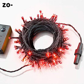 イルミネーション ライト LED 100球 ストレートタイプ 10m メモリー 機能 内蔵 コントローラー 付 10連結 可能タイプ 【AD&C TORONIC】 カラー： レッド