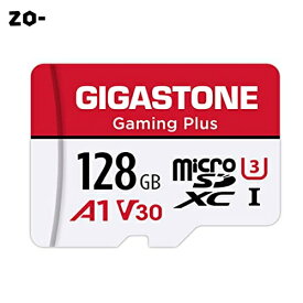 Gigastone マイクロsdカード 128GB Nintendo Switch SDカード動作確認済 転送速度100MB/S 高速 MicroSD 128GB Full HD & 4K UHD動画、 UHS-I A1 U3 V30 C1