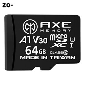 AXE microSD 64GB マイクロsdカード Nintendo Switch SDカード V30 UHS-I U3 A1 C10 4K UHD動画対応 転送速度95MB/S 高速 microSDXC SDアダプター付【アクスメモリ