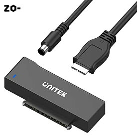 Unitek SATA USB3.0アダプター 変換ケーブル 2.5 3.5インチ HDD/SSD などのハードドライブとSATA 光学ドライブ に対応 SATAI/II/III 電源アダプタ（12V/2A電源付き） UASP対応 高速転送