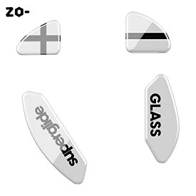 Superglide マウスソール for Xtrfy M4 Wireless マウスフィート [ 強化ガラス素材 ラウンドエッヂ加工 高耐久 超低摩擦 Super Smooth ] - White