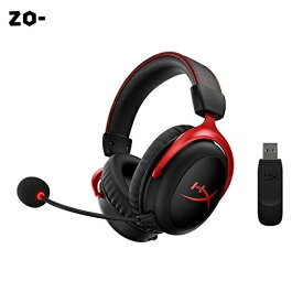 HyperX Cloud II ワイヤレスゲーミングヘッドセット 7.1バーチャルサラウンドサウンド対応 30時間長持ちバッテリー レッド PS4/PS5/PC/Switch HHSC2X-BA-RD/G (4P5K4AA)