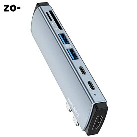 NIMASO MacBook用 Macbook ハブ 7-in-2 USB-C PD メディア ハブ 4K対応 HDMIポート 100W Power Delivery 対応 多機能USB-Cポート USB-A ポート microSD & S