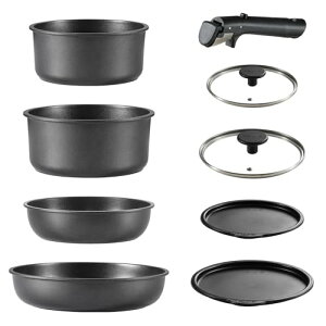 CAROTE �J���[�e �t���C�p�� �Z�b�g 9�_ ��Z�b�g ��N�ۏ� IH&�K�X�ΑΉ� ��������f�U�C�� �y�� �R���p�N�g���[ �����̂Ƃ�� �`�^���R�[�g ���т�����ɂ������ȒP �� �u���b�N