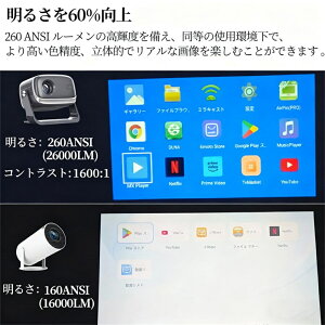 �y �V�t������ �ȒP�ݒ�z4K�Ή� AI�S�����t�I�[�J�X �v���W�F�N�^�[ ���^ �ƒ�p Android HDMI DVD �e���r �Q�[�� Netflix PrimeVideo YouTube �V���� �����t�H�[�J�X �X�}�z�Ή� mini ������`�␳ �V�䓊