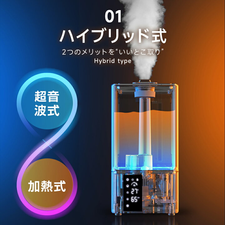 楽天市場】☆半額!!【クーポンで5,980円】 加湿器 卓上 8L 加湿機 