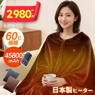 【2,880円〜★冬物クリアランス】「楽天1位」 電気毛布 掛け敷き 45800mAhバッテリー 有り 無し 60℃ 極…