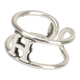 シルバー925 イニシャルリング シンプルリング 指輪 H K W 文字 アルファベット 銀 silver 金属アレルギー対応 オープンリング フリーサイズ
