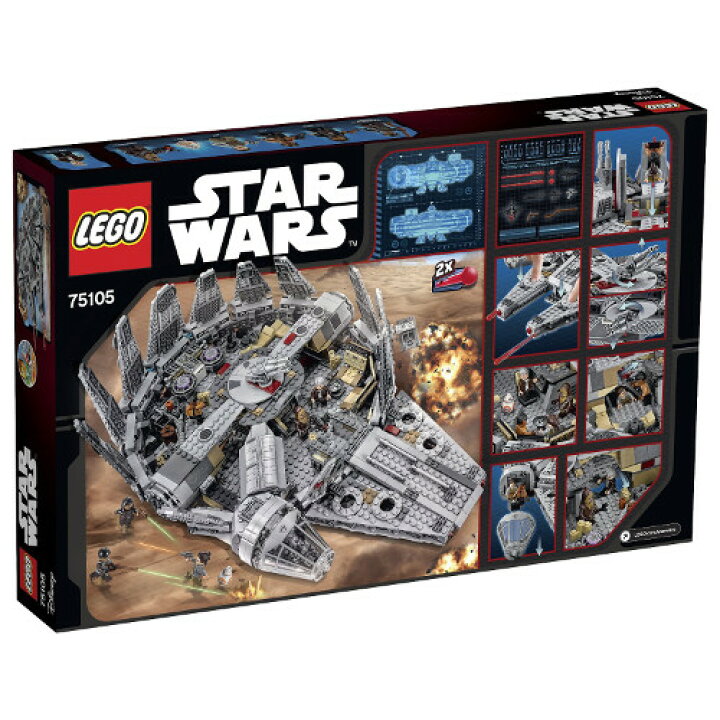 楽天市場】LEGO レゴ スターウォーズ ミレニアム・ファルコン 75105 