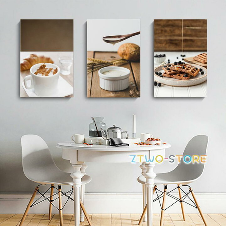 楽天市場】3枚セット カフェ コーヒー絵画 インテリア ファブリック 絵 