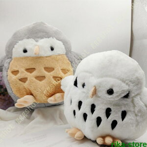 ぬいぐるみ 抱き枕 横向き寝 本物そっくり ふわふわ アニマル フクロウ 抱きまくら かわいい 肌触り良い リアル ベッドルーム 記念日 ハロウイン