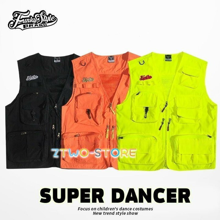 楽天市場】フィッシングベスト ダンス衣装 小物 ヒップホップ 