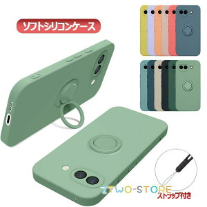 Google Pixel 9a �X�}�z�P�[�X �J�o�[ �����O�t�� �\�t�g�V���R�� �����O�X�^���h �ϏՌ� �X�^���h�@�\ 360��] �s�N�Z��9a ��������