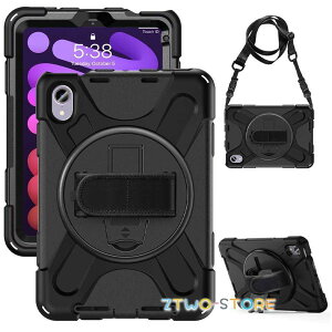 2�J���[ iPad mini ��6���� / A17 Pro 8.3�C���` ���Ή� �^�u���b�g�J�o�[ 360�x��]�n���h�X�g���b�v �L�b�N�X�^���h�t �y�����[ ���|�� �V�����_�[�x���g�t