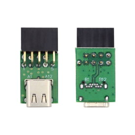 xiwai USB 2.0 USB3.0 内部 9pin 10pin または 19pin 20pin ヘッダーから単一ポートまたはデュアル USB 3.1 Type-C USB-C 女性マザーボードアダプター PCBA 480Mbps