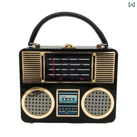 バッグ ラジオ レコーダー バッグ ハンドバッグ ショルダー ファッション レディース メンズ アメリカン レトロ