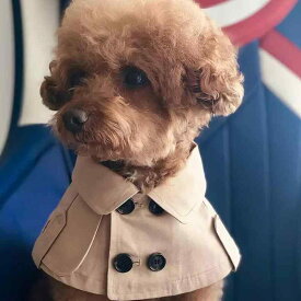犬猫服 ペット 用品 ファッション アクセサリー 秋冬 暖かい 英国風 ウィンド ブレーカー カジュアル
