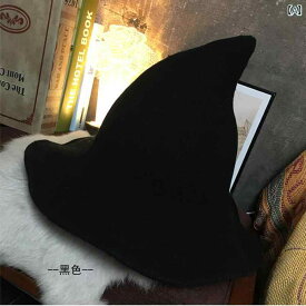ウール帽子 ニット帽 帽子 ハット とんがり帽子 魔女 韓国 衣装 コスプレ コスチューム ハロウィン レディース 秋冬 ウール