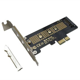 ALIKSO M.2 NGFF PCIe x2 x4 (AHCI&amp;NVMe) SSD → PCIe x1 変換アダプタ コネクタ ホストコントローラ拡張カード デスクトップ対応 ロープロファイルブラケット付き,M.2 SATA使用不可