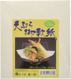 アーテック(artec) 天ぷら御敷紙(500枚入)19×21 無蛍光食品和紙 T-01