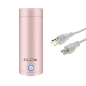 Focustar ポータブル 電気ケトル 小型 携帯 トラベルケトル 0.3L 旅行用 110V 携帯湯沸かし器 自動オーフ 空焚き防止 真空断熱 漏れない 水筒 電気ポット ステンレス コーヒー 紅茶に使用 一人用