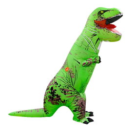[ニューキング] ティラノサウルス コスプレ服 恐竜 着ぐるみ インフレー オーバーオール 着ぐるみ 子供用 おもしろい コスチューム 演出服 ハロウィン 仮装