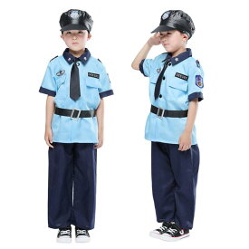[KIRI] 子供 警察官 コスプレ ハロウィン 仮装 ポリス お巡りさん 制服 キッズ 男の子 コスチューム