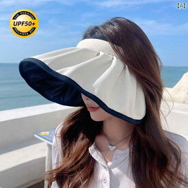帽子 UPF 50 黒 プラスチック ヘッド バンド シルクハット レディース 夏 つば広 日焼け防止 UV 日よけ カチューシャ